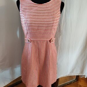 Banana Republic Striped Red and White Women's Dress Size 8